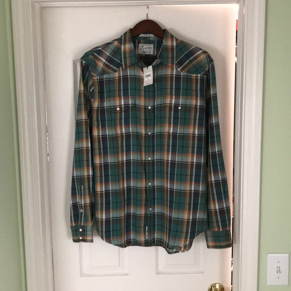 Men’s Lucky Brand Classic Fit Plaid shirt NWT